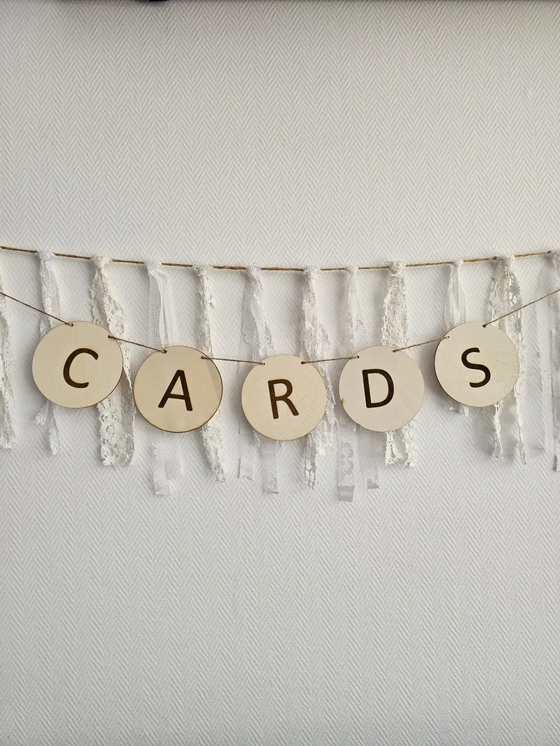 Naamslinger CARDS met lintjes